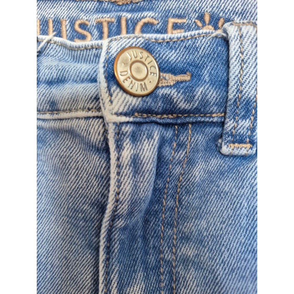 Girls Justice Light Blue Distressed Jeans Size 10 - Picture 2 of 8